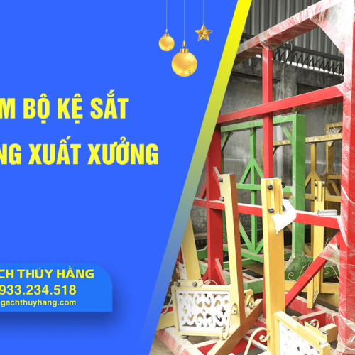 Hàng trăm bộ kệ sắt chất lượng từ xưởng sản xuất Kệ Gạch Thuý Hằng sắp xuất xưởng